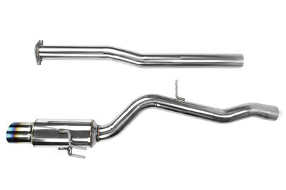 Invidia Racing Single Exit Cat Back Exhaust - Titanium Tip - 2008-2015 Mitsubishi Evo X