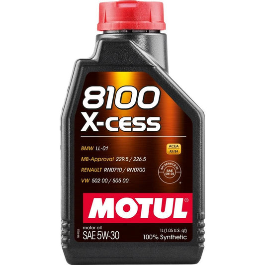 Motul 8100 X-CESS 5W-30 100% Synthetic Engine Oil (5 Liter) - Universal