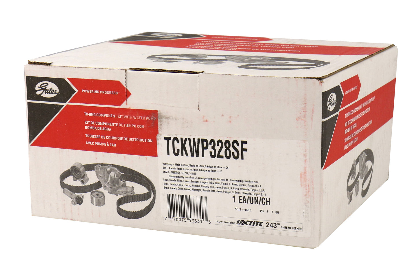 Gates Timing Belt Kit w/Water Pump and Stretch Belt - 2008-2014 Subaru STI