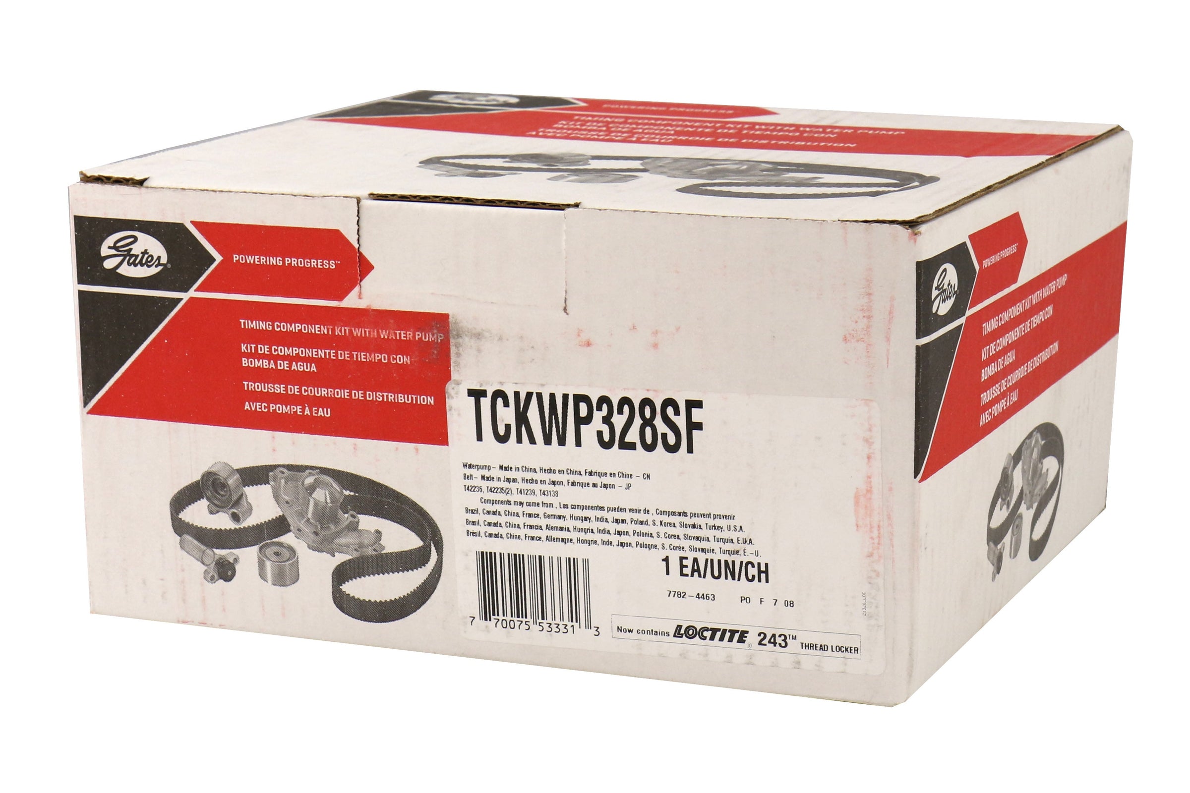 Gates Timing Belt Kit w/Water Pump and Stretch Belt - 2008-2014 Subaru STI