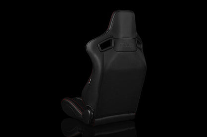 Braum Elite-X Series Sport Seats - Black Diamond (Red Stitching) Pair - Universal