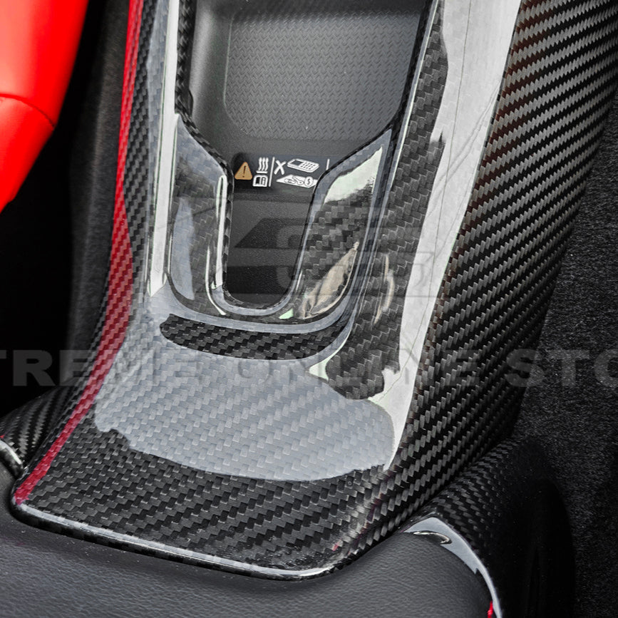 Corvette C8 DRY CARBON FIBER Waterfall Console Cover