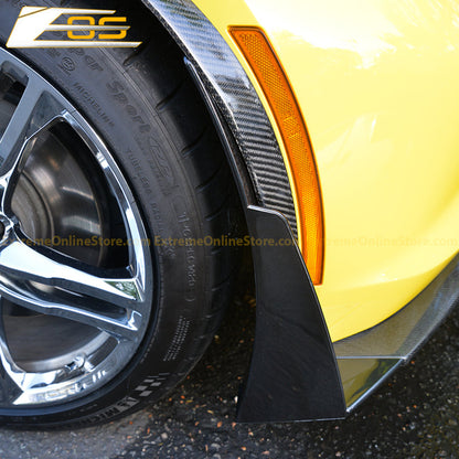 Chevrolet Corvette C7 DRY CARBON FIBER Front Fender Flares Wheel Trim