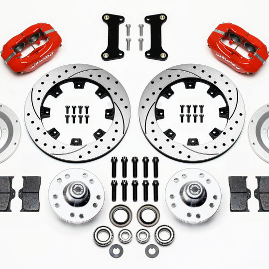 Wilwood Forged Dynalite Front Kit 12.19in Drilled Red 82-92 Camaro//Firebird