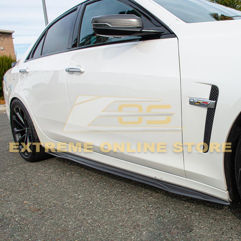 2016-19 Cadillac CTS-V Carbon Fiber Side Skirts Rocker Panels