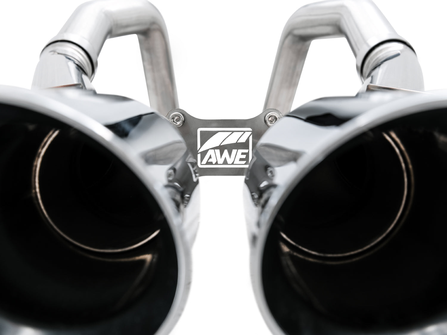 AWE Track Edition Axleback Exhaust for C7 Corvette Stingray / Z51 / Grand Sport / Z06 / ZR1 -- Chrome Silver Tips (includes AWE AFM valve simulators)