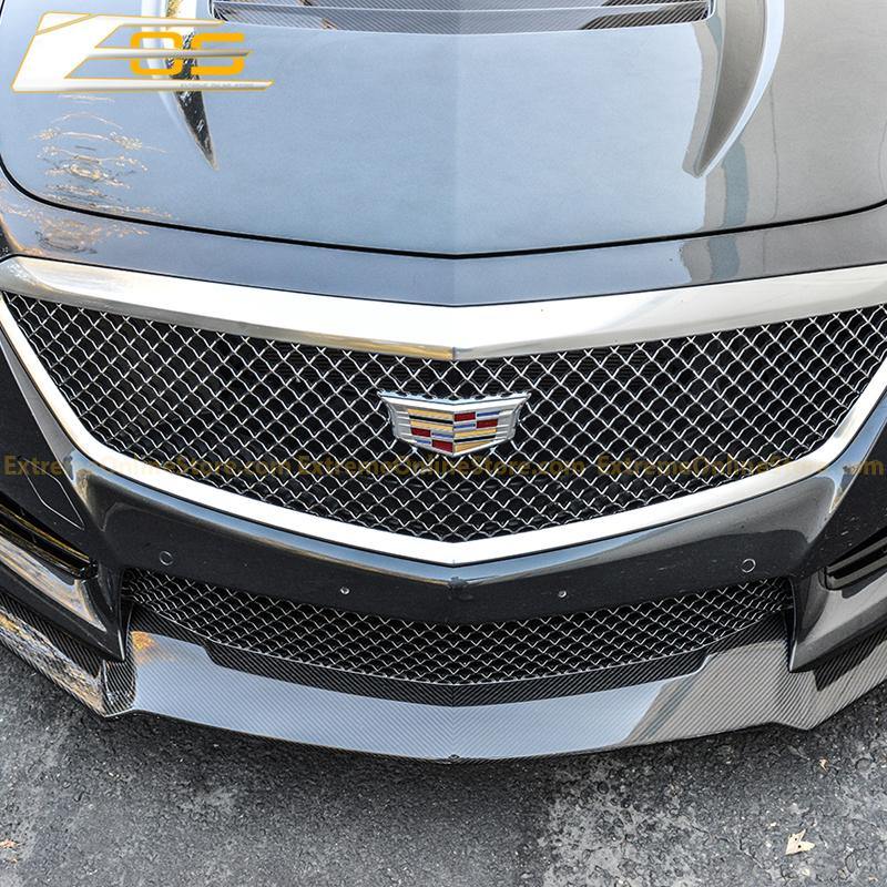 2016-19 Cadillac CTS-V Carbon Fiber Front Splitter Wheel Arch& Side Skirts Rockerst