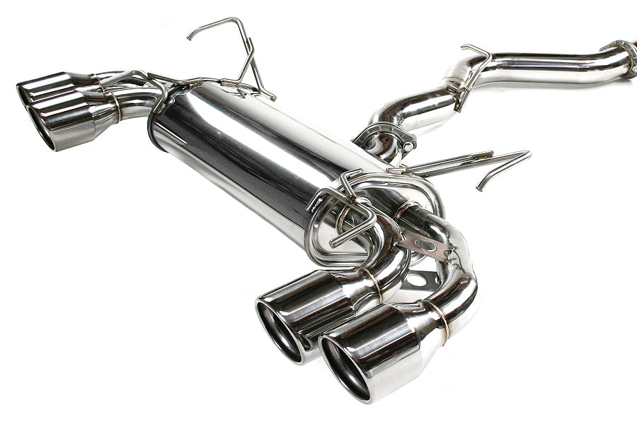 Invidia Q300 Quad Tipped Cat Back Exhaust - Stainless Steel Tips - 2008-2014 Subaru STI Hatchback / 2011-2014 WRX Hatchback
