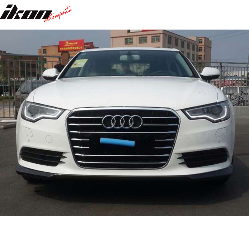 2012-2015 Audi A6 C7 Facelift JC Style Front Bumper Lip Carbon Fiber
