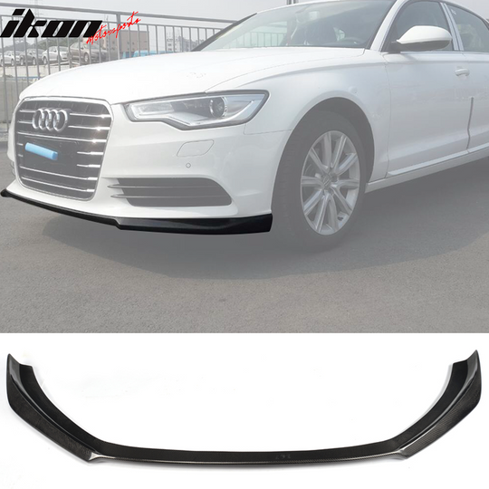 2012-2015 Audi A6 C7 Facelift JC Style Front Bumper Lip Carbon Fiber