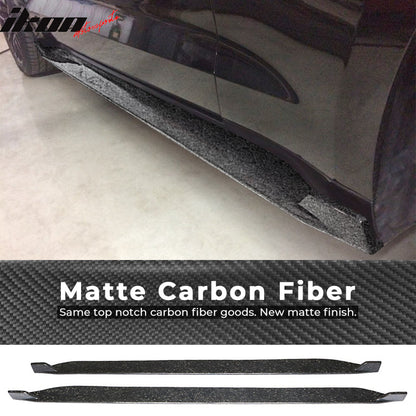 2015-2023 Ford Mustang S550 Coupe JC Side Skirts Forged Carbon Fiber
