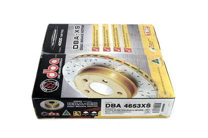 DBA 4000 Series Drilled/Slotted Rear Rotor Pair - Subaru Models (inc. 2006-2007 WRX / 2005-2009 Legacy GT)