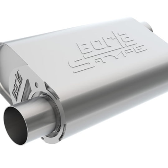 Borla CrateMuffler LS3 S-Type 2.50in Offset/Offset 14inx4.35inx9in Oval Muffler