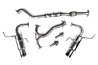 Invidia N1 Dual Exit Cat Back Exhaust - Titanium Tips - 2008-2014 Subaru WRX Sedan / 2011-2014 STI Sedan / 2009-2014 Forester XT