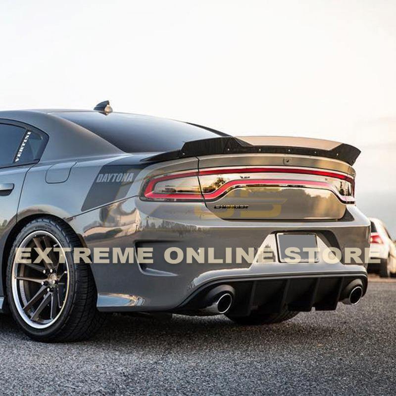 2015-Up Dodge Charger SRT Rear Bumper Dual Exhaust Diffuser