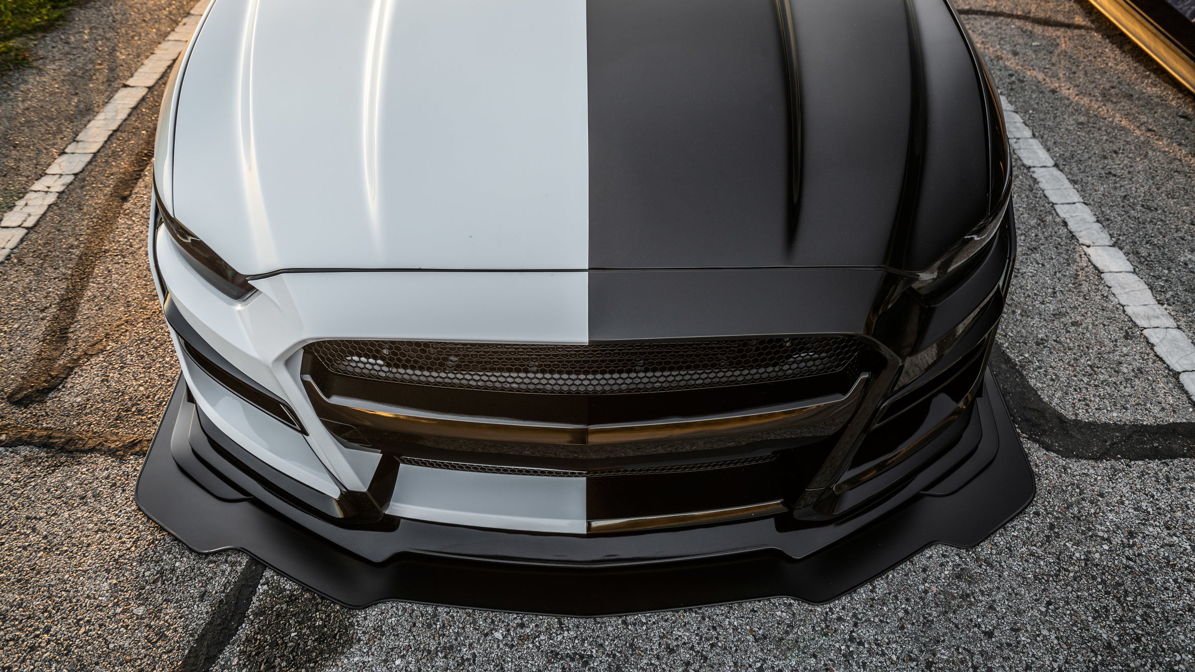 2015-2023 Ford Mustang GT500 V.1 Front Splitter (Aftermarket Bumper) - LVA
