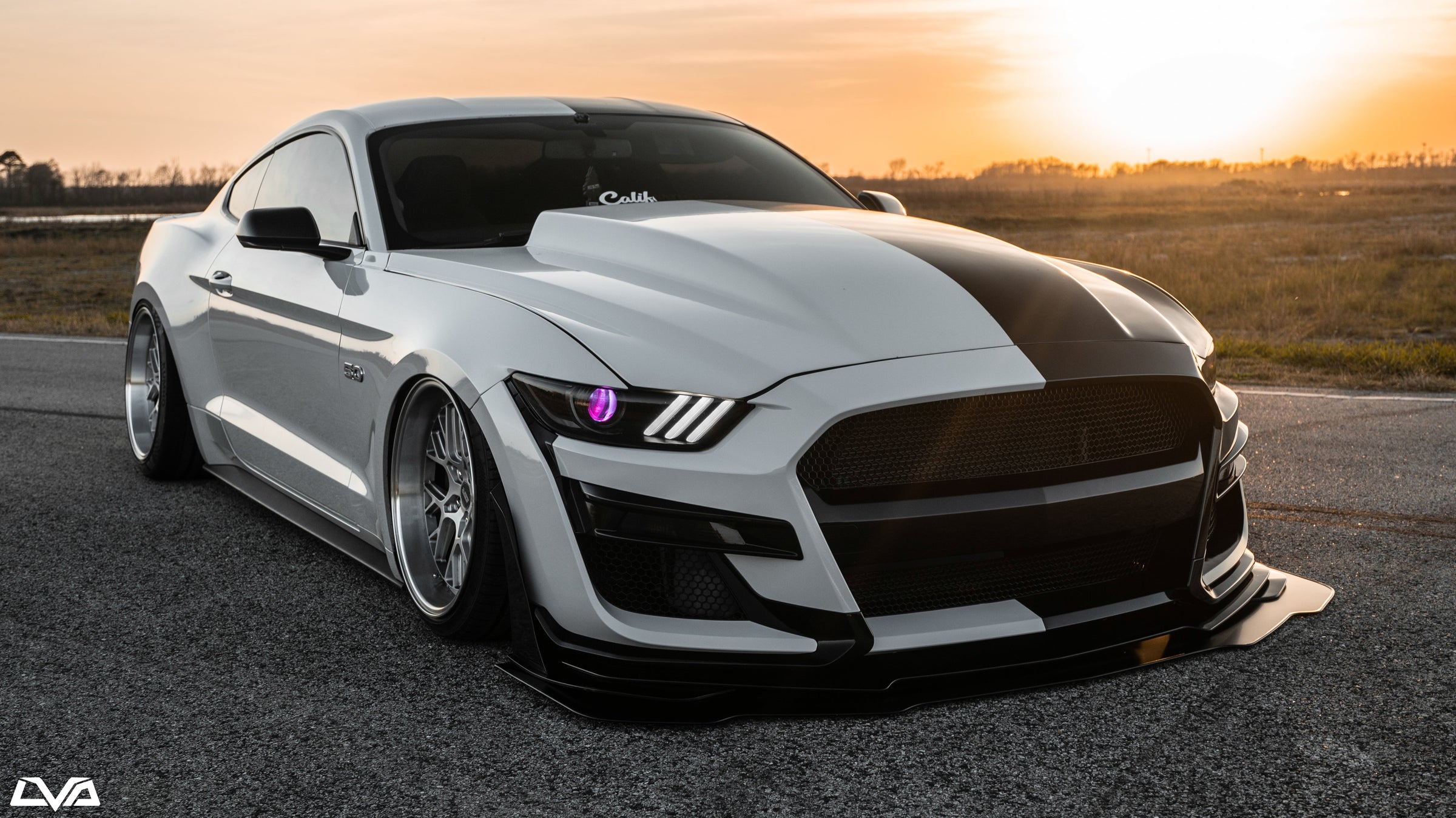 2015-2023 Ford Mustang GT500 V.1 Front Splitter (Aftermarket Bumper) - LVA