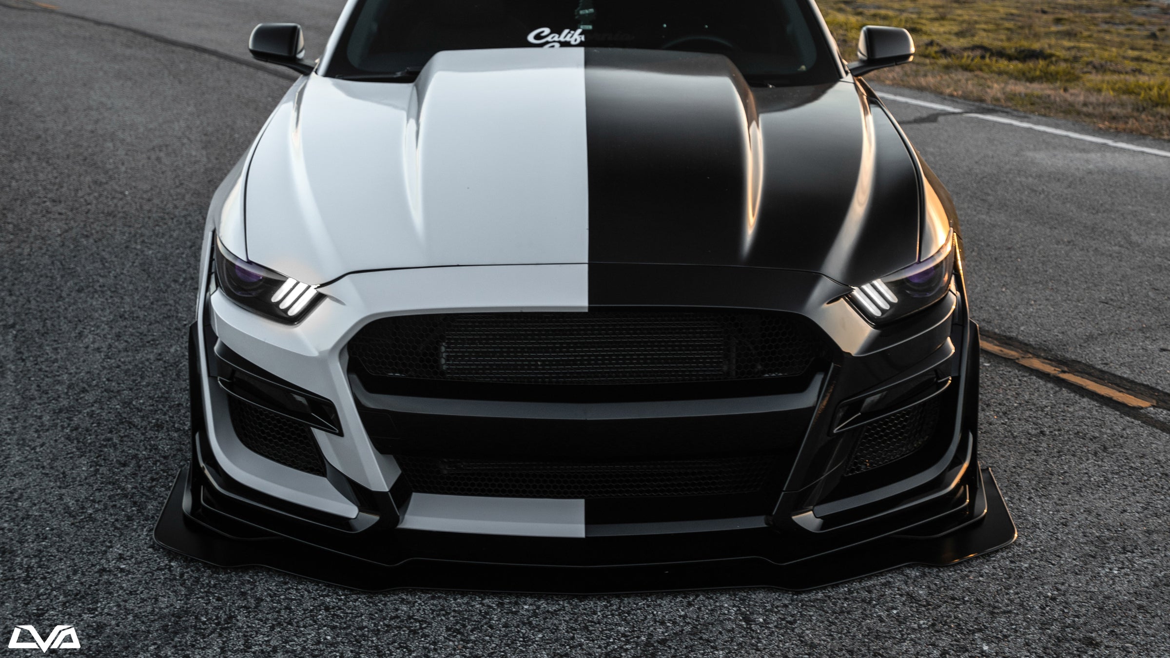 2015-2023 Ford Mustang GT500 V.1 Front Splitter (Aftermarket Bumper) - LVA