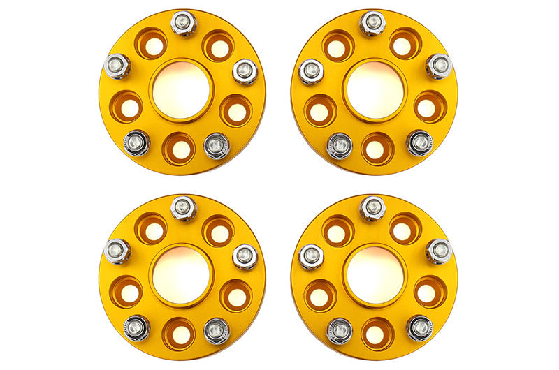 ISC Suspension 5x100 to 5x114.3 25mm Wheel Adapters Gold - Subaru Models (inc. 2002-2014 WRX)