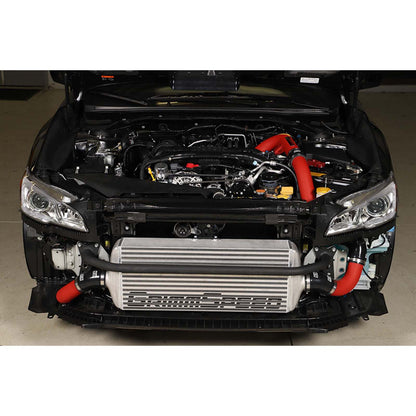 GrimmSpeed Front Mount Intercooler Kit Silver Core w/ Red Piping - 2015-2021 Subaru WRX