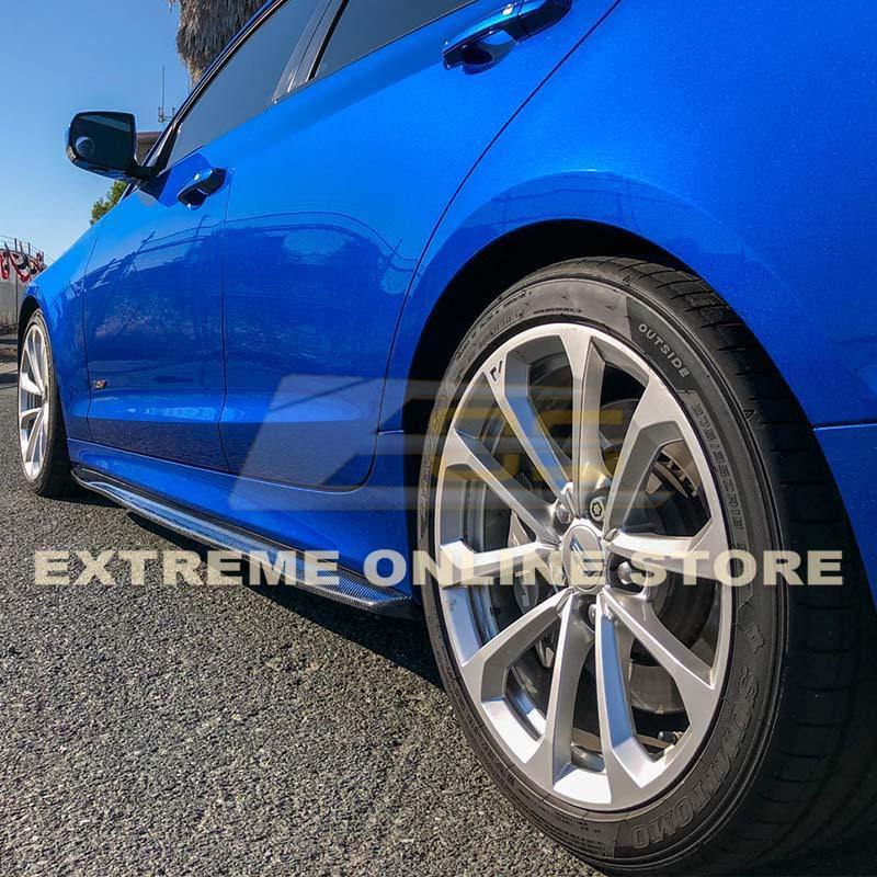 2016-19 Cadillac ATS-V Carbon Fiber Side Skirts Rocker Panels