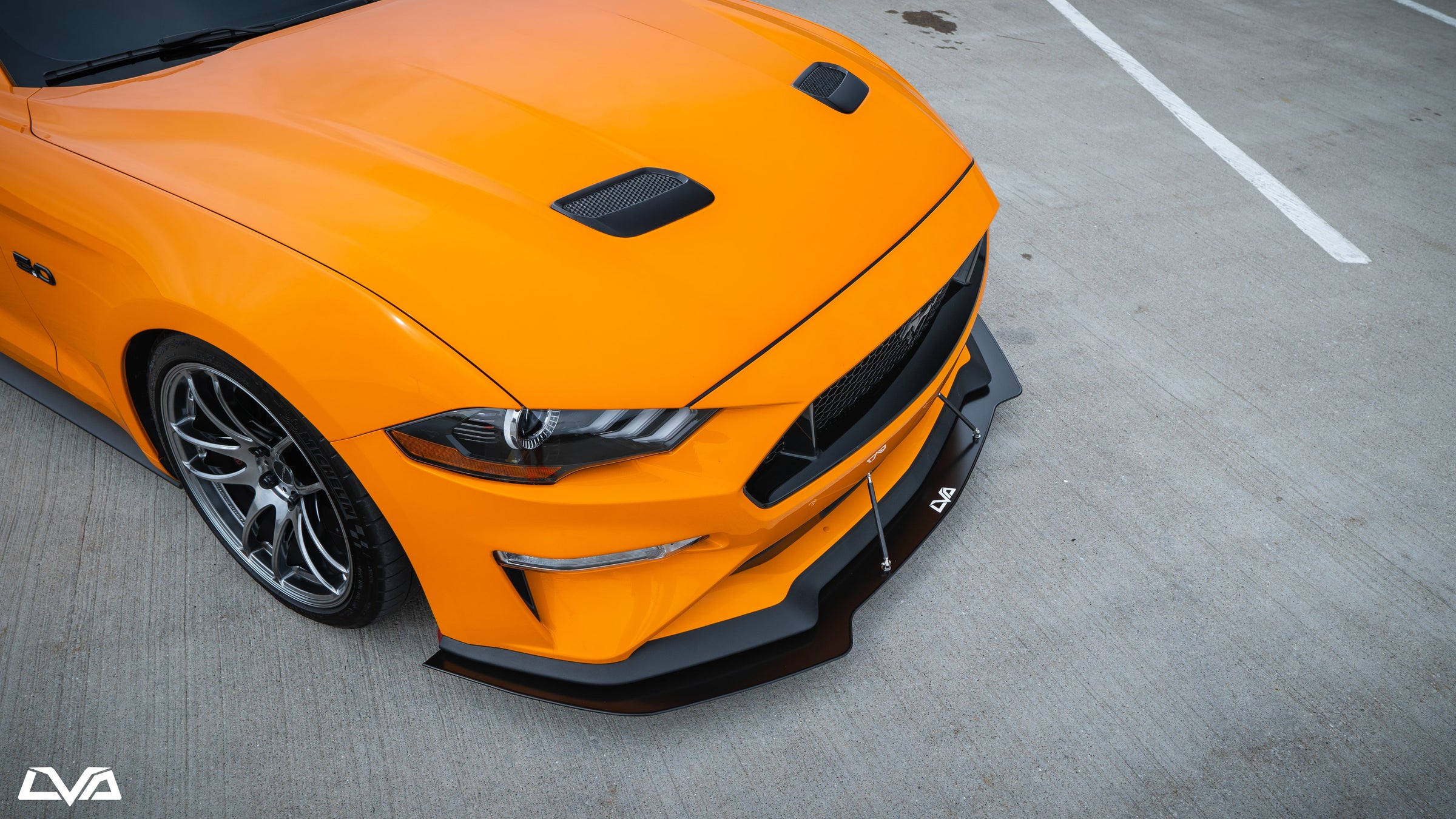 2018-2023 Ford Mustang Front Splitter (GT Performance Package) V.1 - LVA