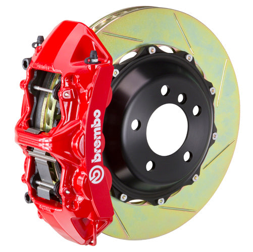 Brembo GT System 6 Piston Front Brake Kit Red Drilled Rotors - Volkswagen Models (inc. 2006-2013 GTI)