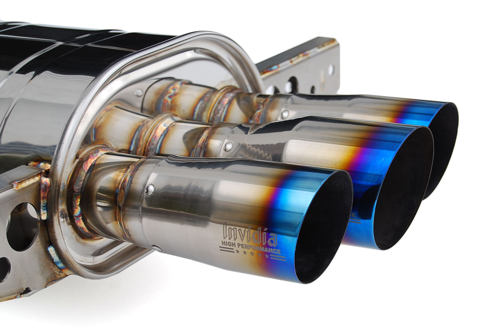 Invidia Q300 Cat Back Exhaust w/ Titanium Burnt Tips - 2017-2019 Honda Civic Sport Hatchback