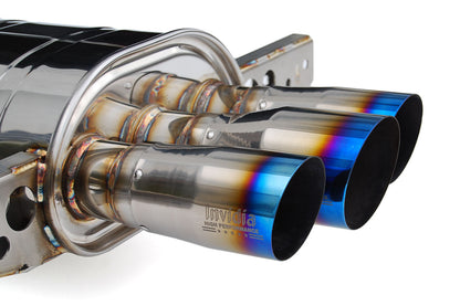 Invidia Q300 Cat Back Exhaust w/ Titanium Burnt Tips - 2017-2019 Honda Civic Sport Hatchback