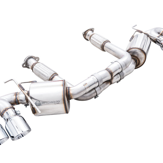 AWE Touring Edition Exhaust for C8 Corvette -- Chrome Silver Tips
