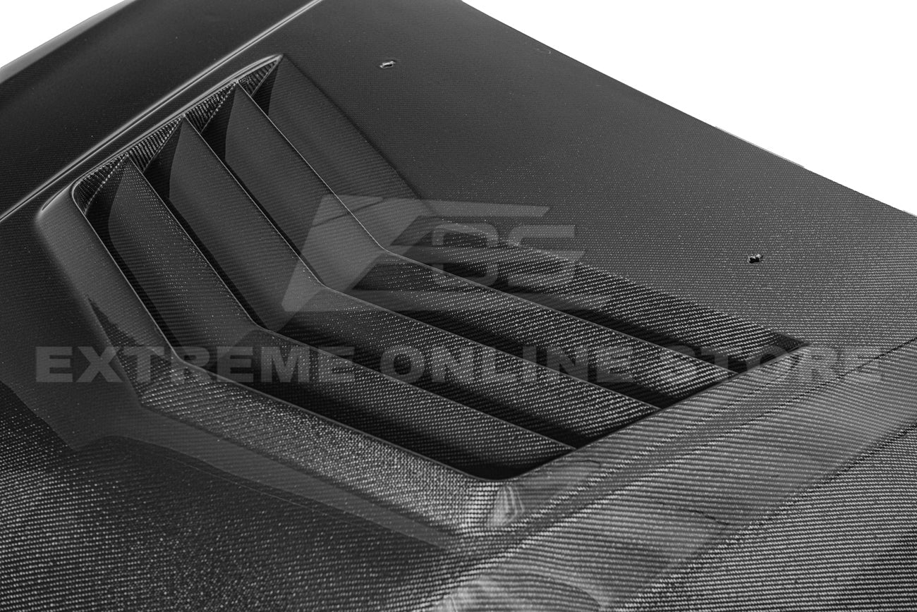 2009-15 Cadillac CTS-V Carbon Fiber Middle Vented Front Bumper Hood