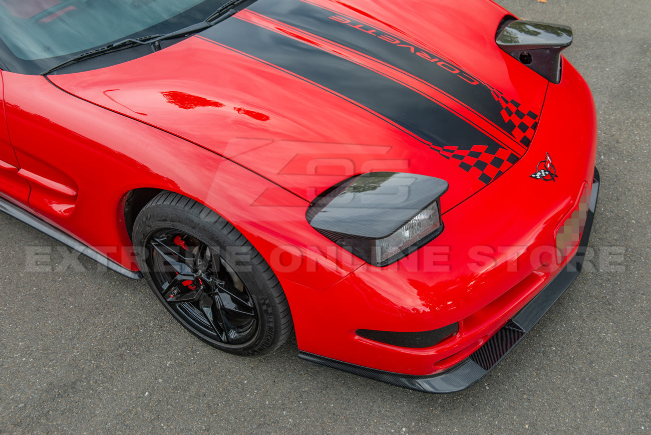 Chevrolet Corvette C5 DRY Carbon Fiber Front Headlight Covers