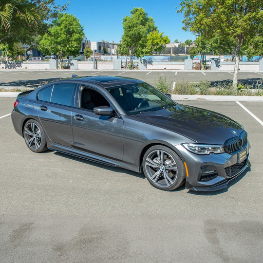 2019-Up BMW G20 G28 3-Series M-Sport Front Lip Side Skirts & Rear Spoiler