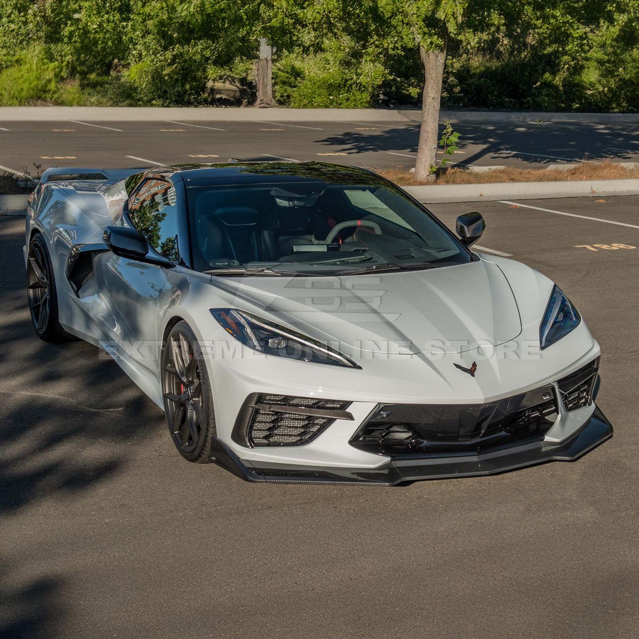 Corvette C8 Stingray Front Splitter [5-Piece Extended Version]