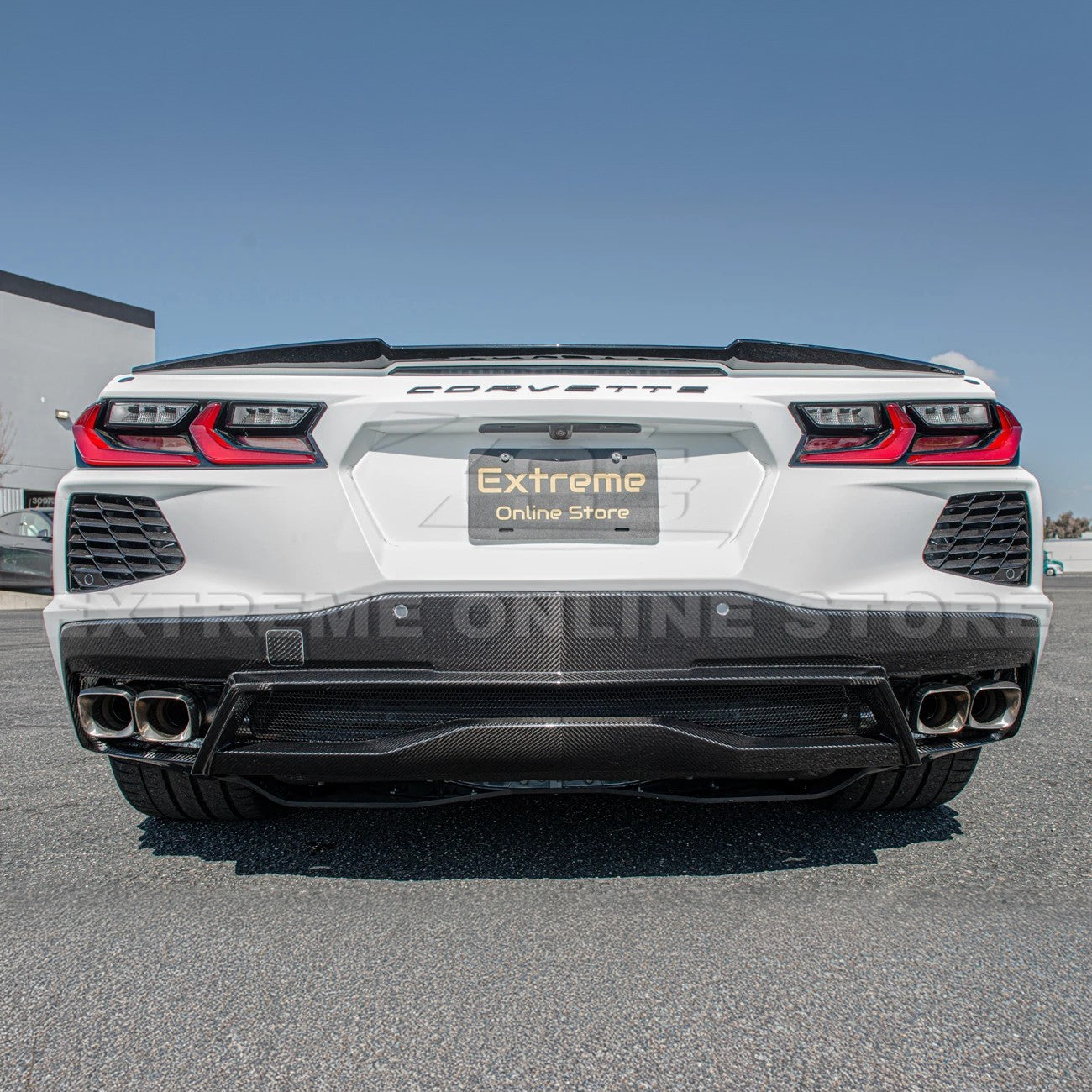 Chevrolet Corvette C8 DRY CARBON FIBER Rear Diffuser