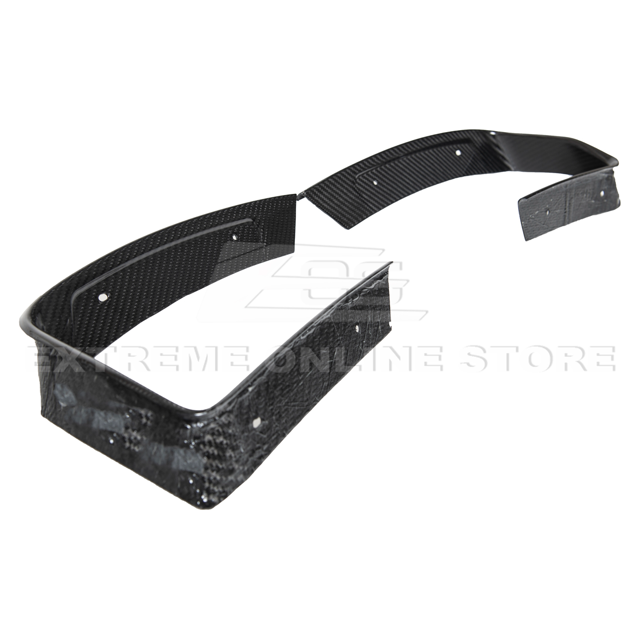 Corvette C8 DRY CARBON FIBER Rear Diffuser Exhaust Bezel