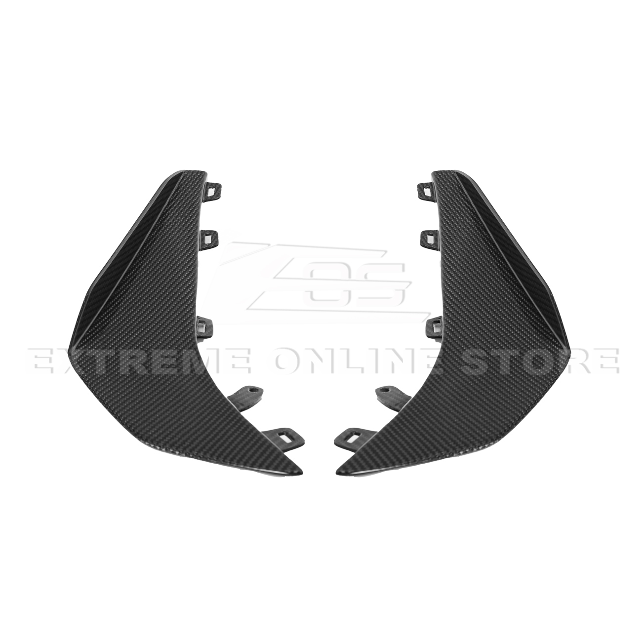 Chevrolet Corvette C8 Z06 / E-Ray DRY CARBON FIBER Front Side Canards