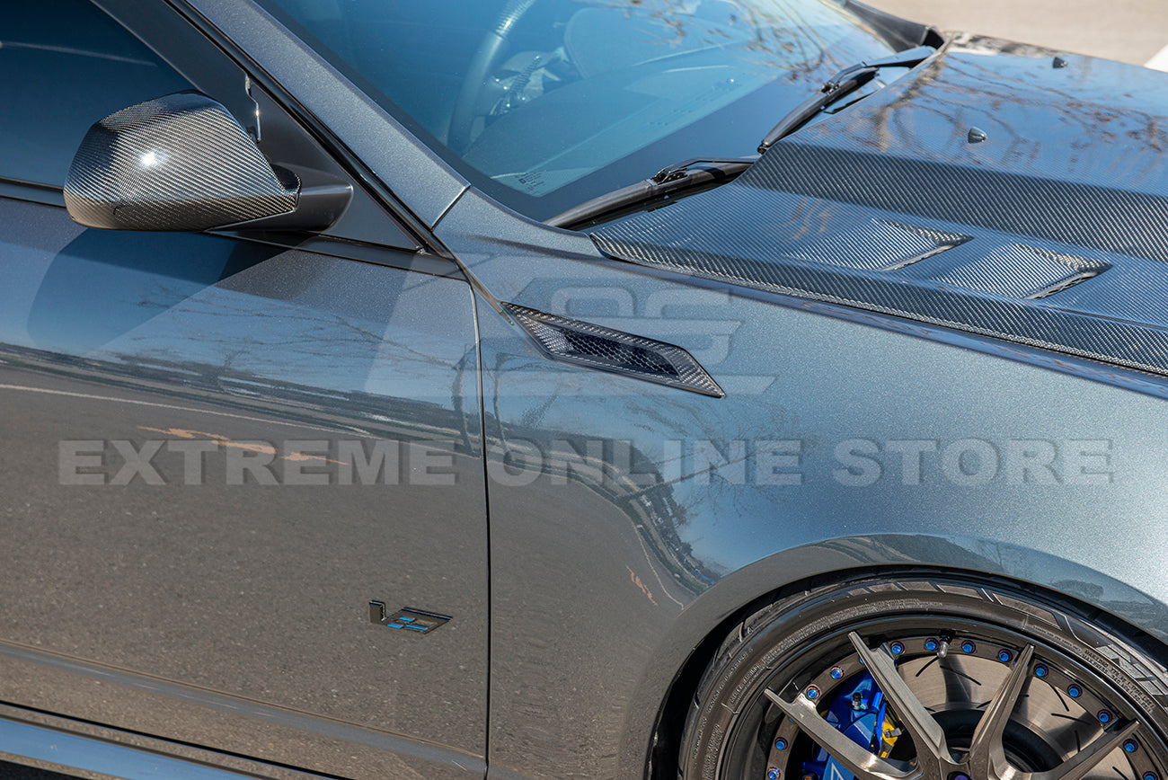 2009-15 Cadillac CTS-V Dry Carbon Fiber Side Bumper Fender Vents