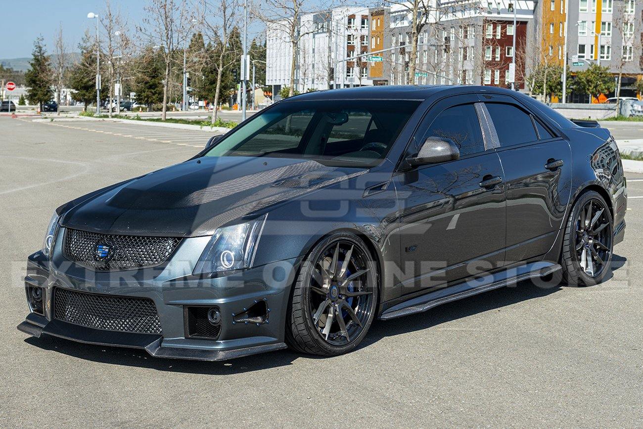 2009-15 Cadillac CTS-V Sedan / Wagon Carbon Fiber Side Skirts