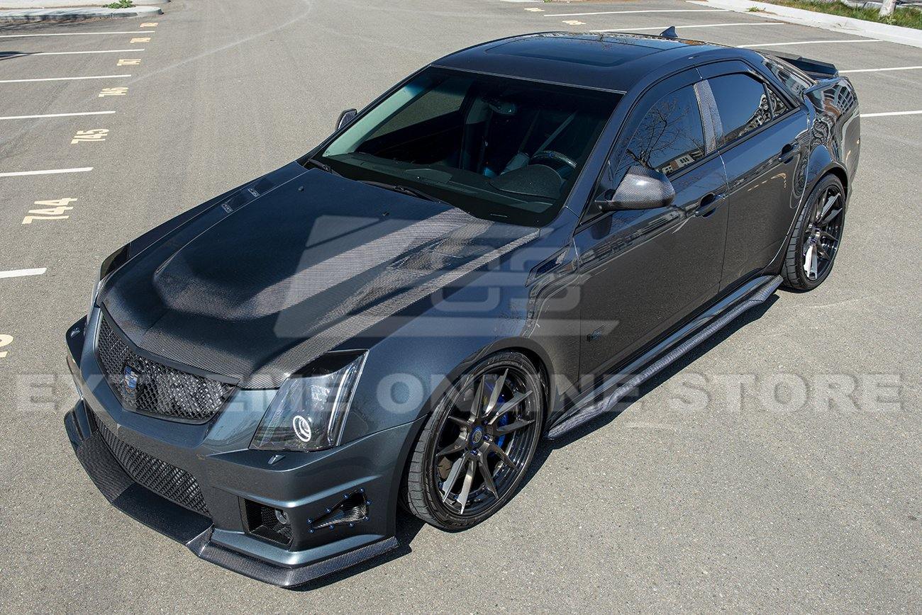2009-15 Cadillac CTS-V Sedan / Wagon Carbon Fiber Side Skirts