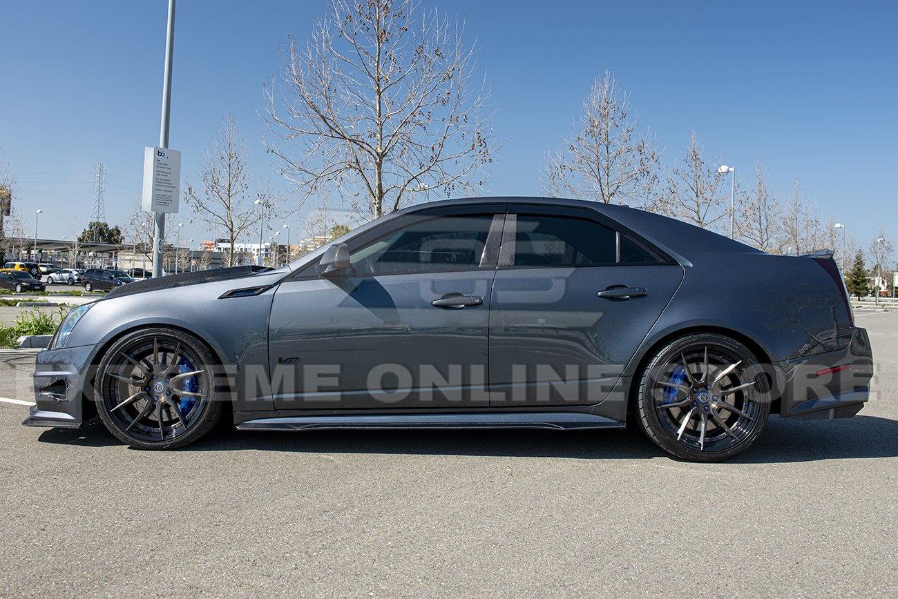 2009-15 Cadillac CTS-V Sedan / Wagon Carbon Fiber Side Skirts