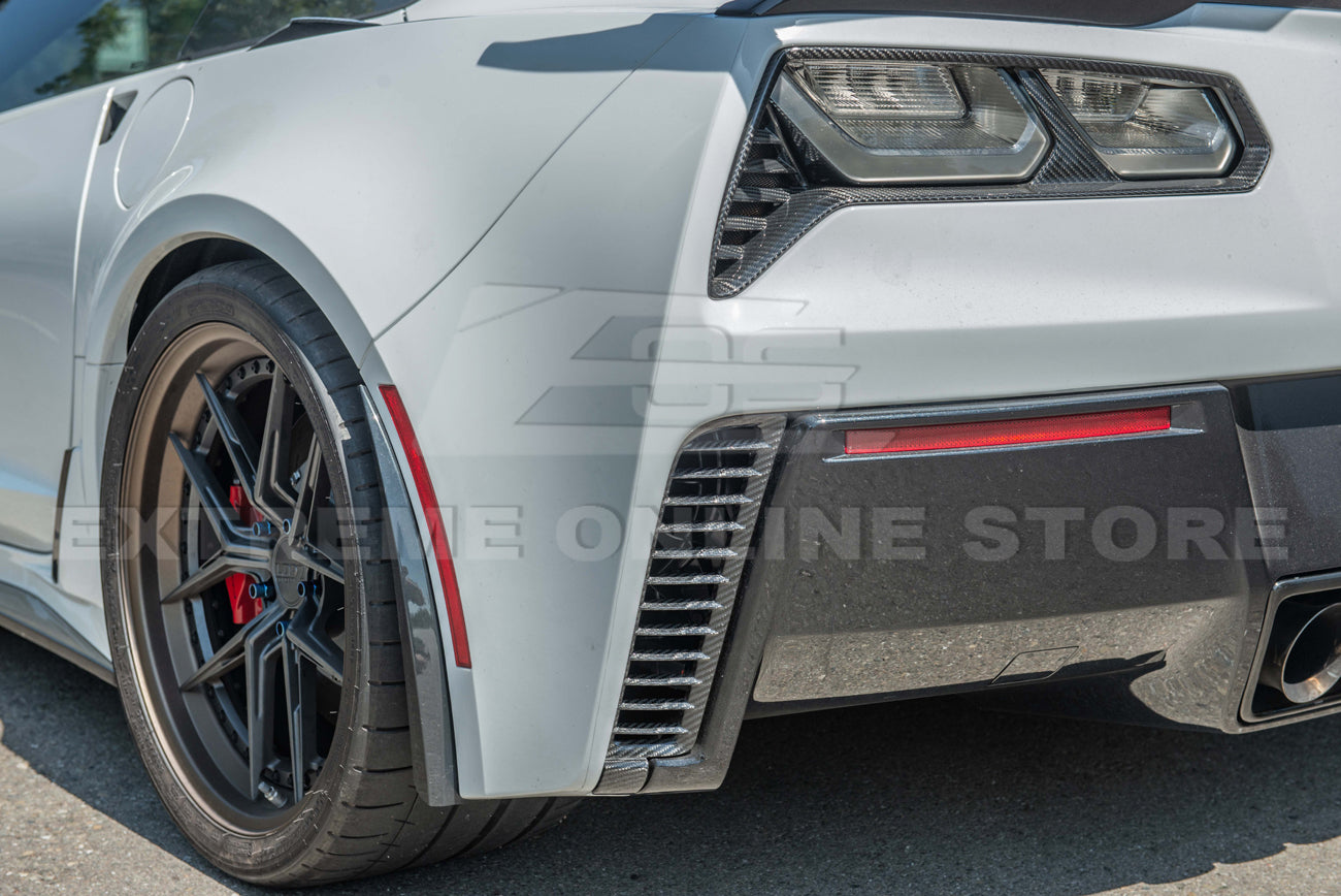Corvette C7 DRY CARBON FIBER Replacement Rear Diffuser Vent