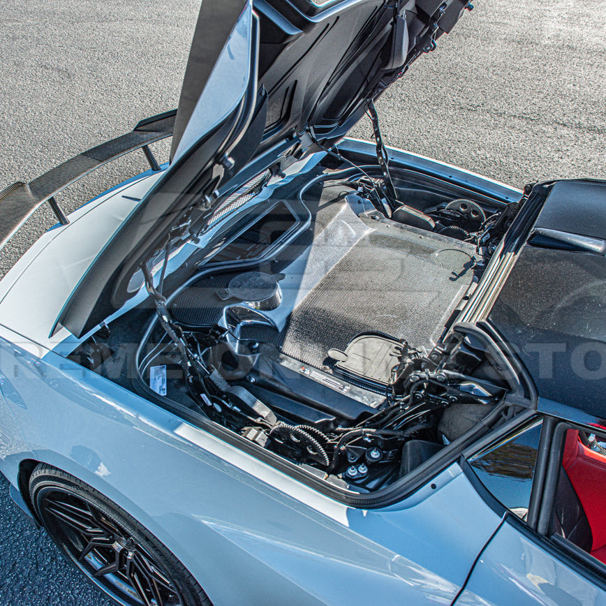 Corvette C8 HTC DRY Carbon Fiber Engine Bay Panel Cover