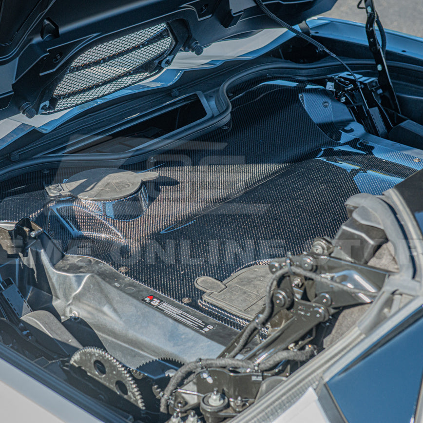Corvette C8 HTC DRY Carbon Fiber Engine Bay Panel Cover