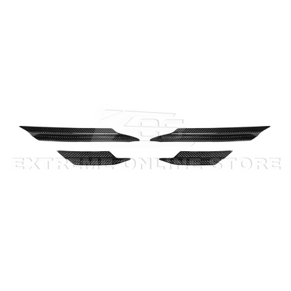Corvette C8 DRY CARBON FIBER Side Canards Dive Plane