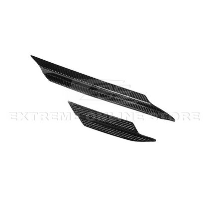 Corvette C8 DRY CARBON FIBER Side Canards Dive Plane