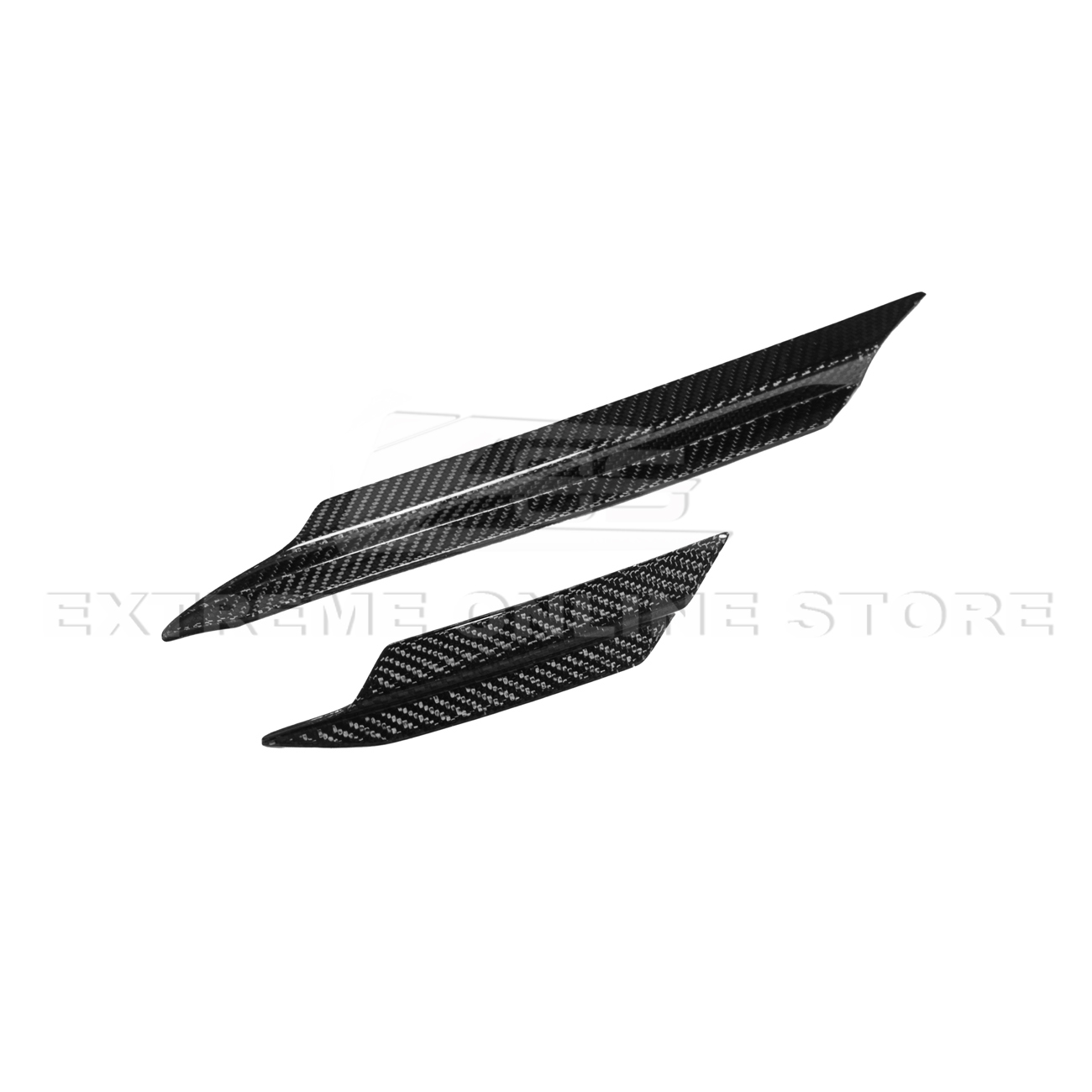 Corvette C8 DRY CARBON FIBER Side Canards Dive Plane