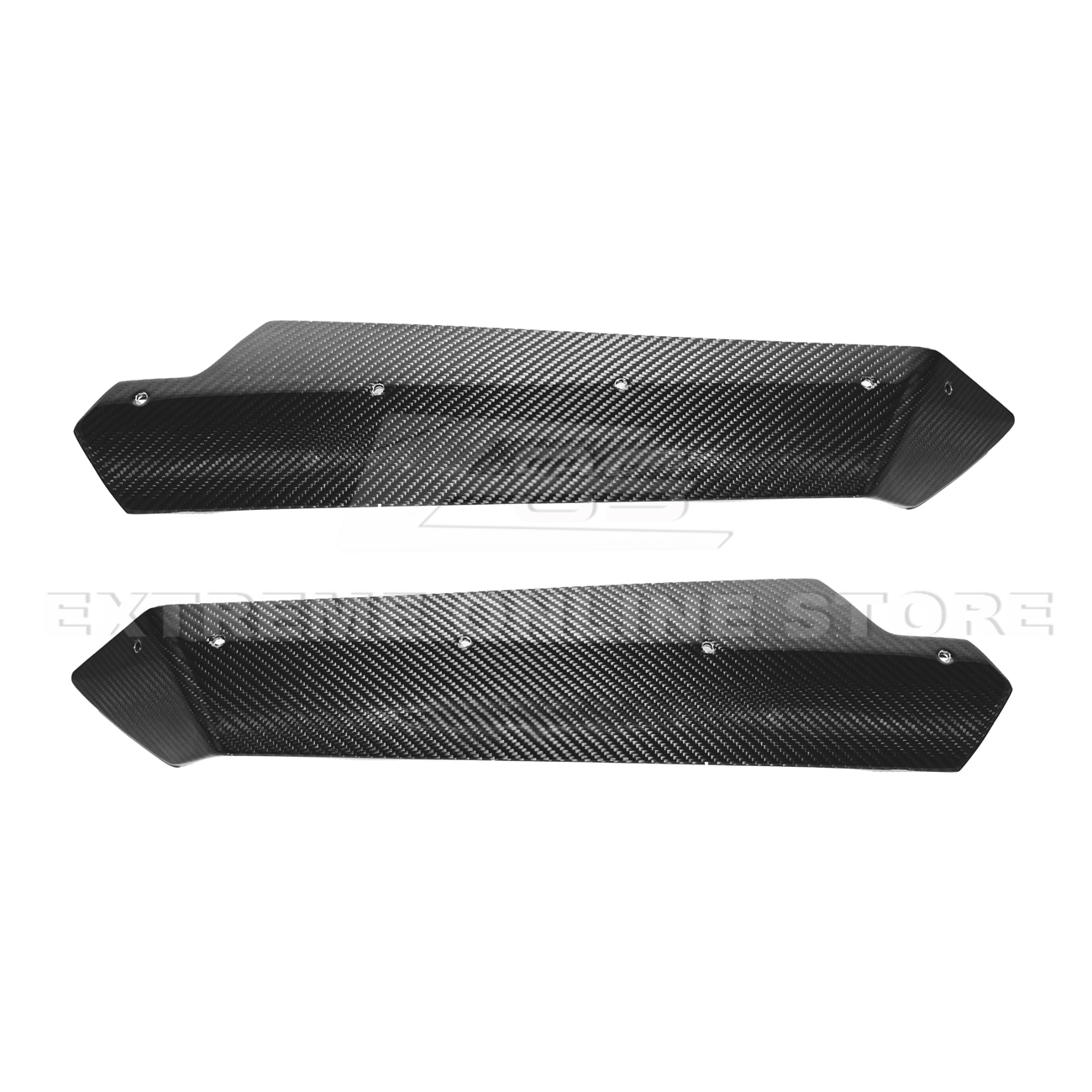 Corvette C7 DRY CARBON FIBER Rear Spoiler Side Winglets