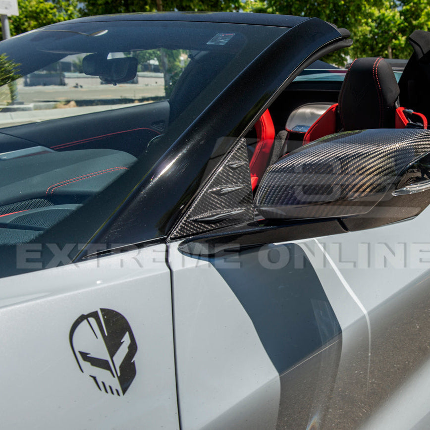 Chevrolet Corvette C8 DRY CARBON FIBER Anti Wind Buffeting Cover