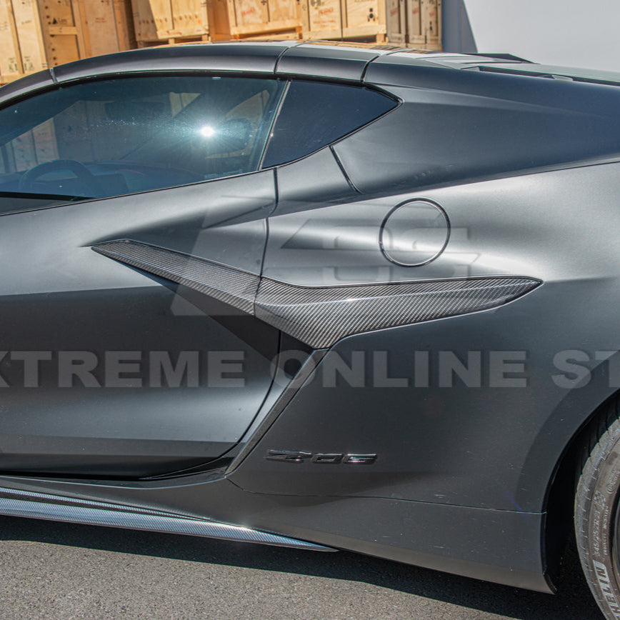 Corvette C8 Z06 DRY CARBON FIBER Replacement Side Door Garnish